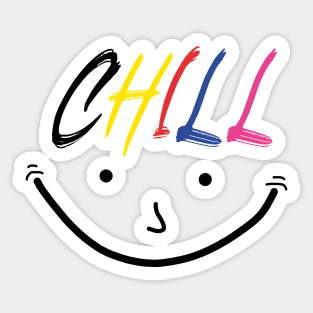 Colorful & Smiling Chill Sticker